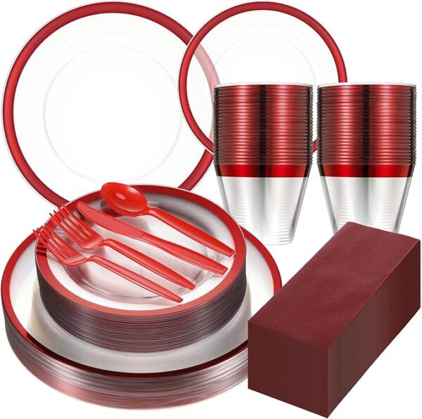 Elegent red dinnerware set